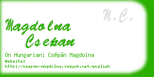 magdolna csepan business card