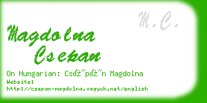 magdolna csepan business card